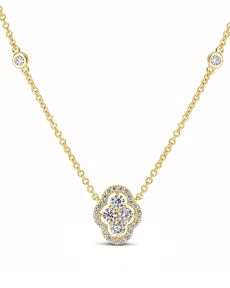Piranesi 18K Yellow Gold Maison Diamond Pendant Necklace, 16