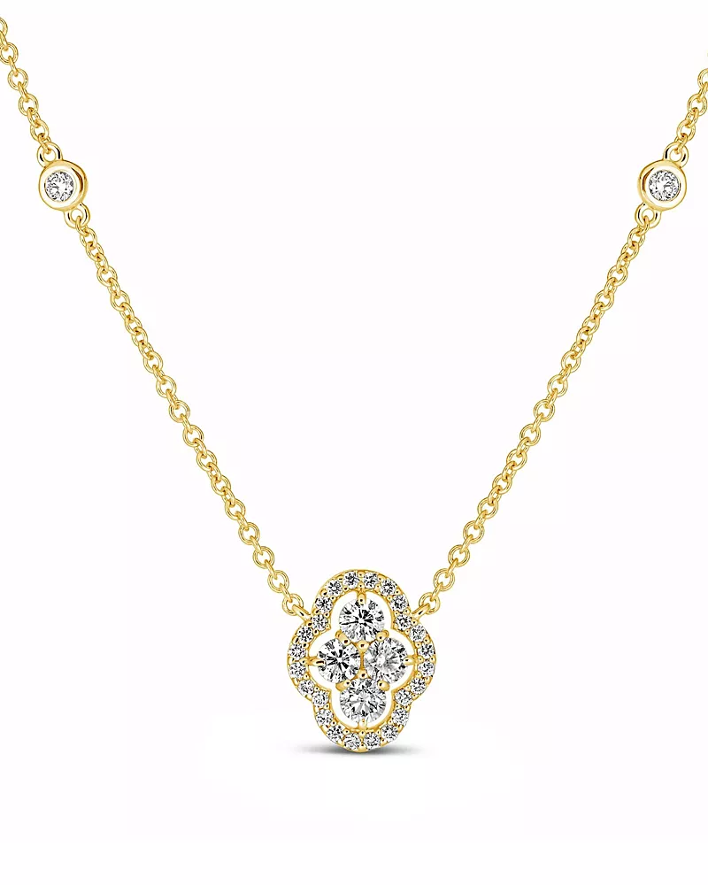 Piranesi 18K Yellow Gold Maison Diamond Pendant Necklace, 16