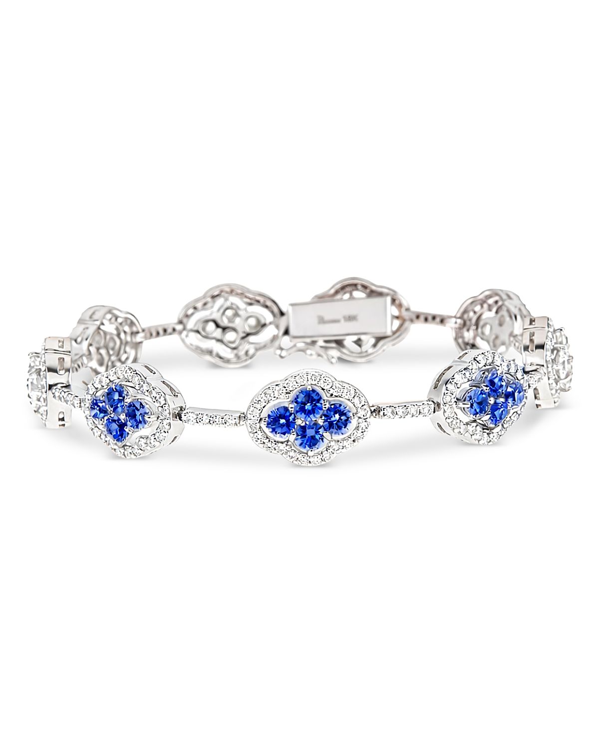 Piranesi 18K White Gold Diamond & Blue Sapphire Maison Bracelet