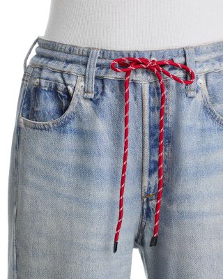 Mirarmar Cotton Terry Wide Leg Drawstring Sweatpant Jeans