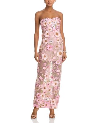 Long 3D Floral Gown - Exclusive