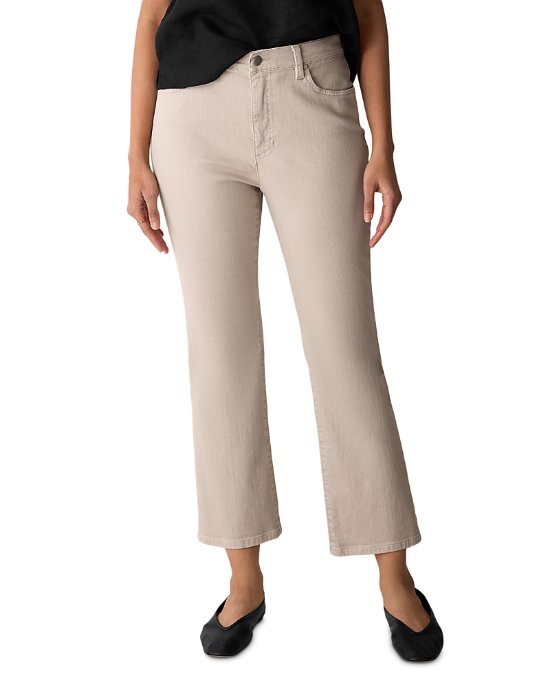Eileen Fisher High Rise Ankle Kick Flare Jeans in Wheat