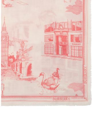  London Landmarks Wool Silk Scarf