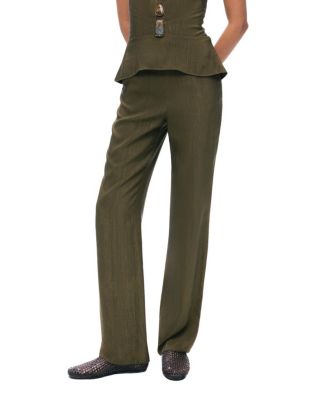Straight-Leg Tailored Pants