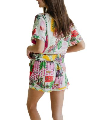 Greco Garden Pajama Shorts Set
