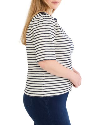 Embroidered Boat Neck Top