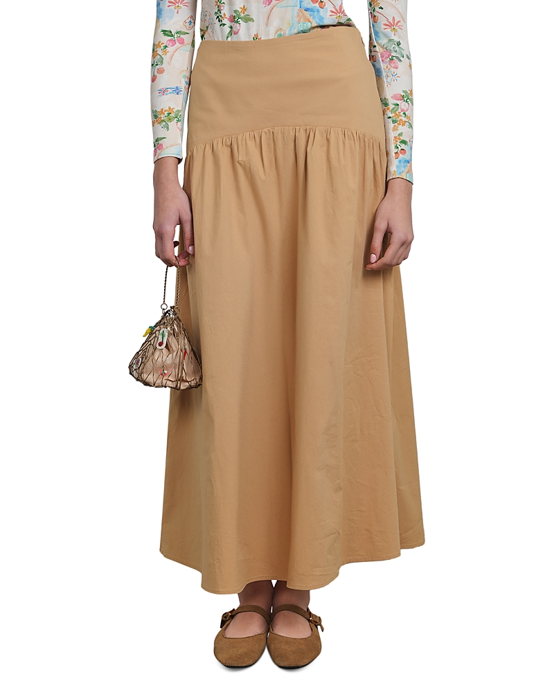 Point Poplin Maxi Skirt