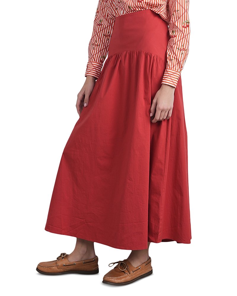 Point Poplin Maxi Skirt
