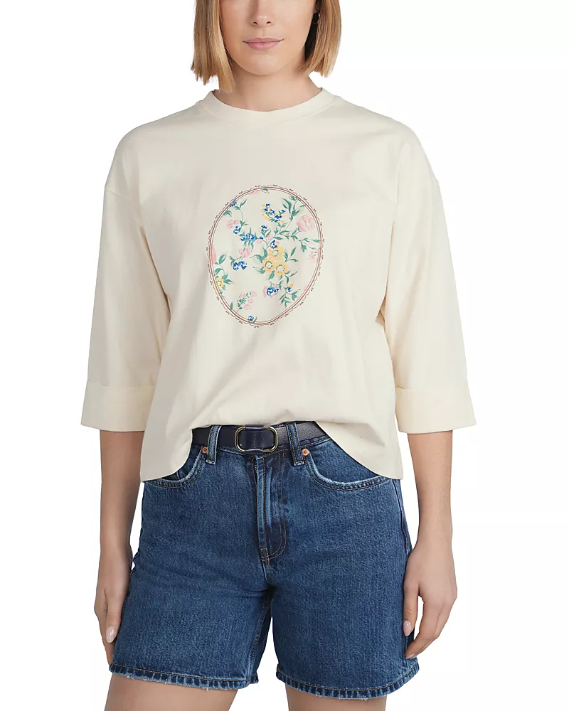 Point Graphic Roll Cuff Tee
