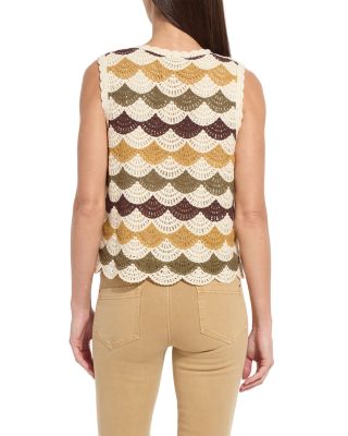 Faye Crochet Knit Shell 