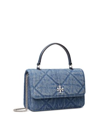 Kira Mini Diamond Quilt Denim Crossbody Bag