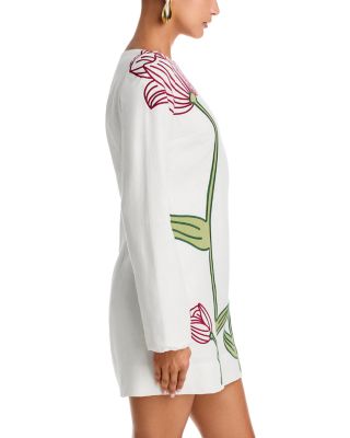 snake embroidered dress Black Snake Print Sleeveless Dress with Rhinestones main image 1