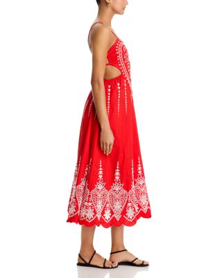 farm rio backless dress Red & White Backless Long Sleeve Floral Mini Dress – Lilla Cavallo