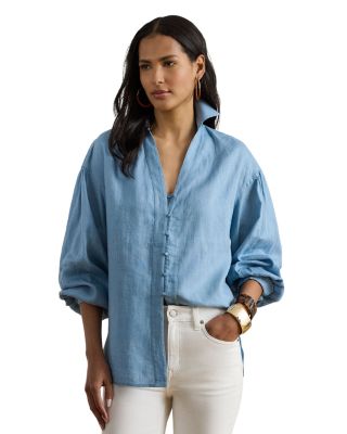 Linen Blouson Sleeve Shirt