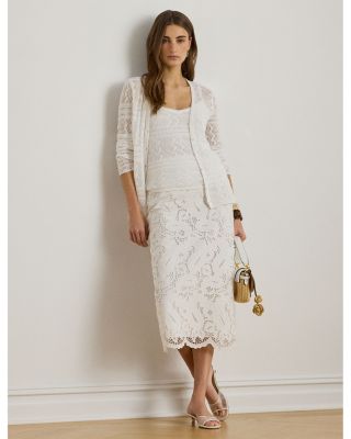 Pointelle Knit Linen-Blend Sweater Tank Top