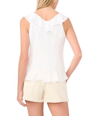 V Neck Ruffle Front Top