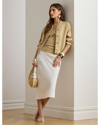 Linen Midi Pencil Skirt