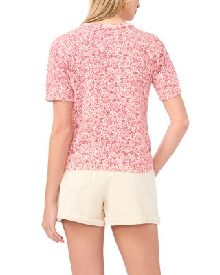 Floral Print Crewneck Top 