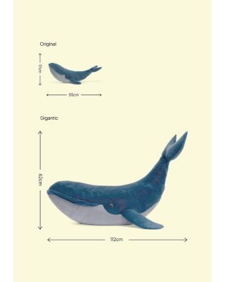 Unisex Gilbert The Great Blue Whale Gigantic Plush - Ages 3+