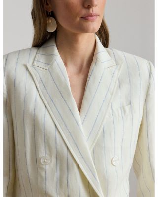 Striped Linen Twill Blazer
