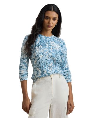 Paisley Cable Knit Sweater