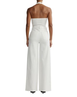 Hepburn High Rise Wide Leg Jeans in Eggshell