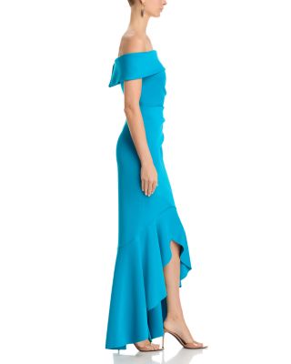 Off The Shoulder Hi Lo Cocktail Dress