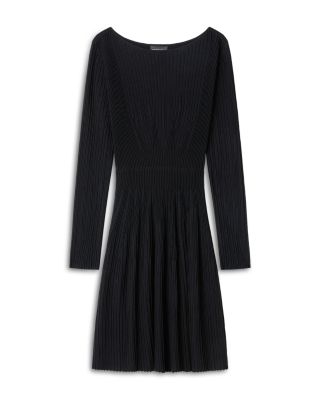 Rib Knit Flared Dress