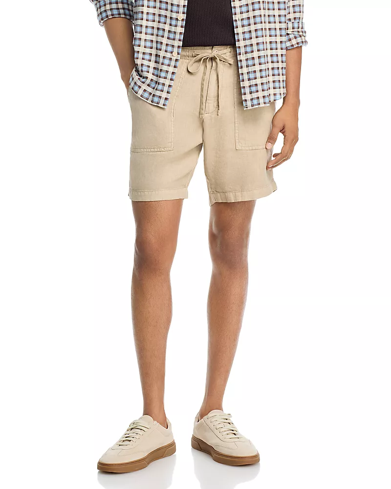 The Men's Store at Bloomingdale's Solid Linen Elastic Waist Shorts - Exclusive