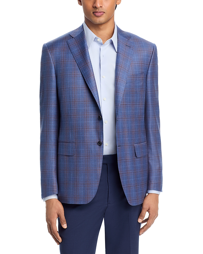Canali Siena Plaid Regular Fit Sport Coat