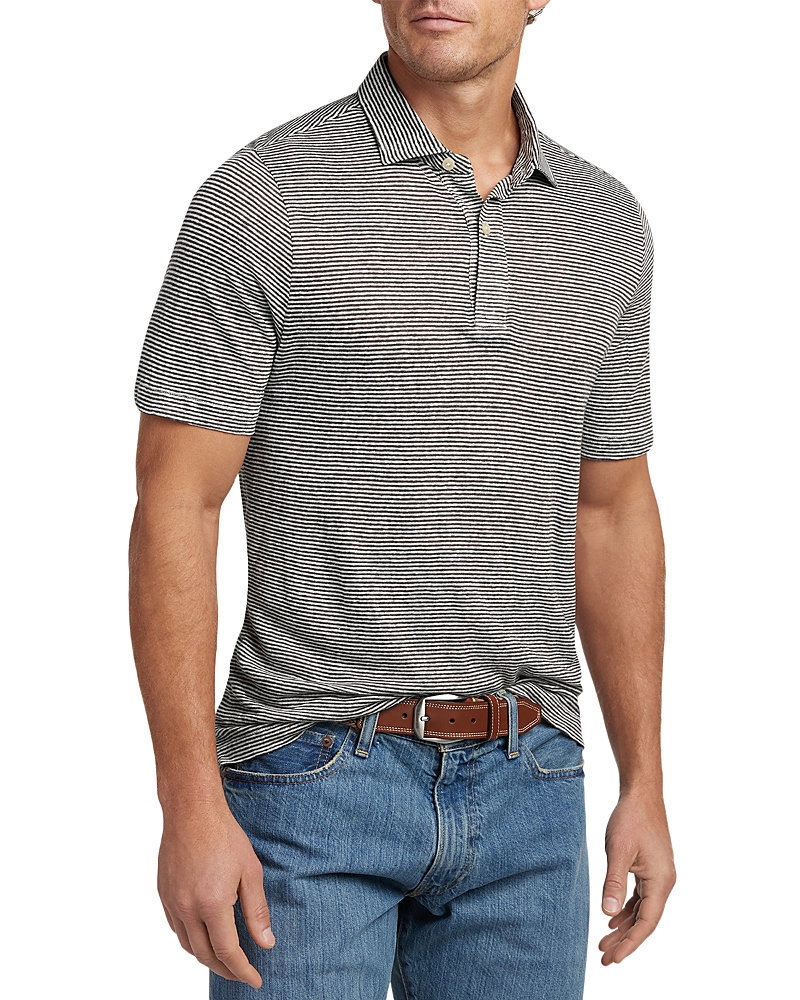 David Donahue Weekender Linen Polo Shirt