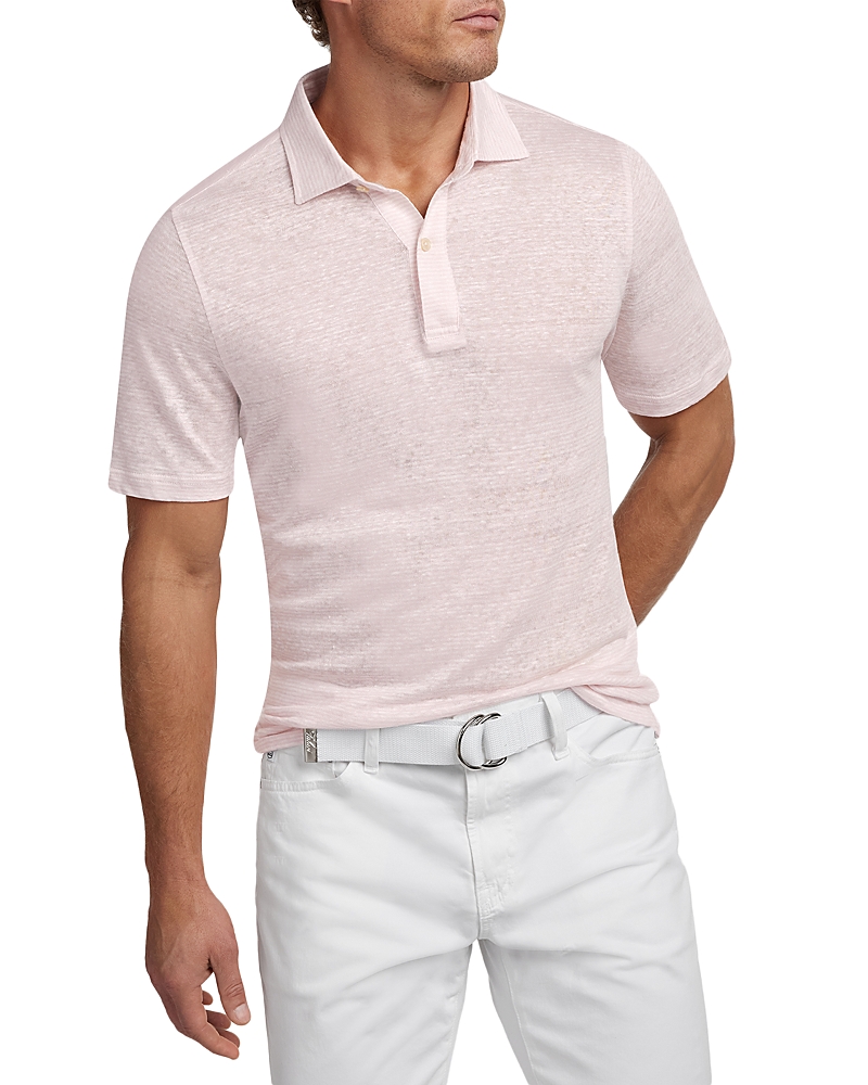 David Donahue Weekender Linen Polo Shirt