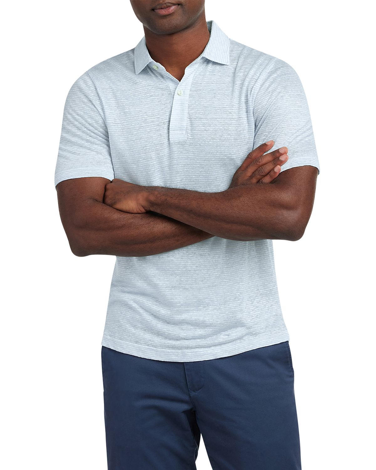 David Donahue Weekender Linen Polo Shirt