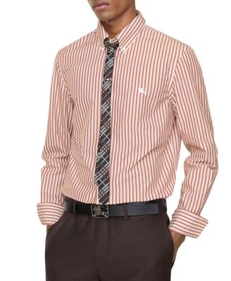  Slim Fit Striped Cotton Shirt