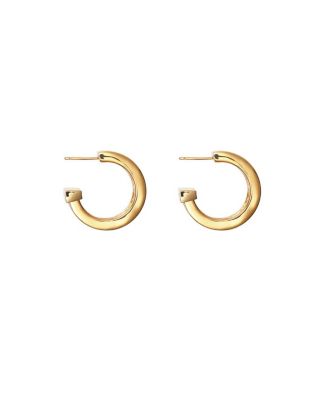  Engraved Check Hoop Earrings