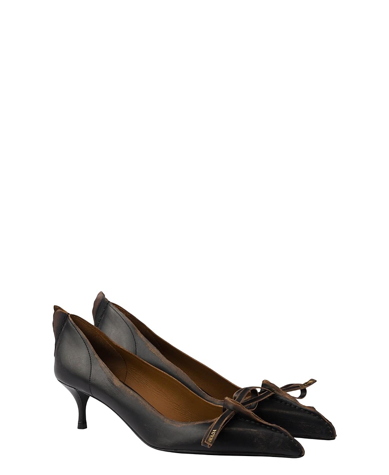 Prada Women's Antiqued Leather Pumps