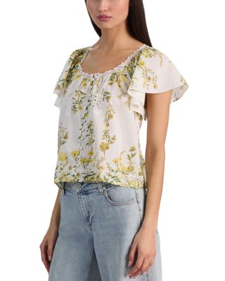 Odette Flutter Sleeve Blouse