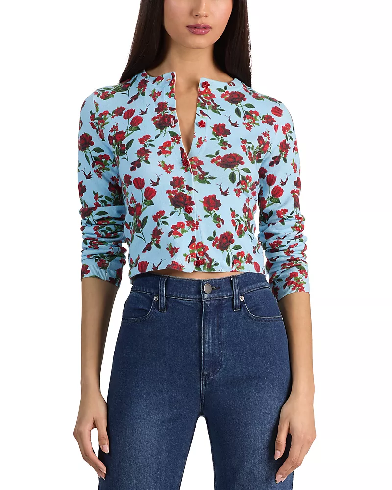 Alice and Olivia Carson Cropped Cardigan