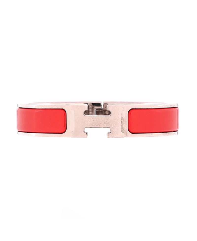 Pre-Owned HERMES Narrow Clic H Bracelet Enamel