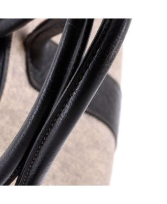 36 Garden Party Tote Toile and Leather