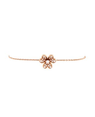 Mini Frivole Bracelet 18K Rose Gold with Pave Diamonds