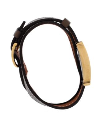 Heure H Double Tour Quartz Watch in Stainless Steel and Leather 21mm