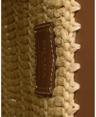 Small Crochet and Leather Tote Bag