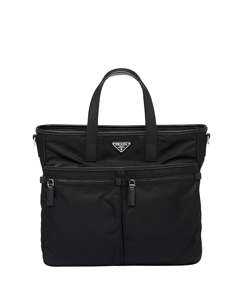 Prada Re-nylon And Saffiano Leather Tote Bag In Pink