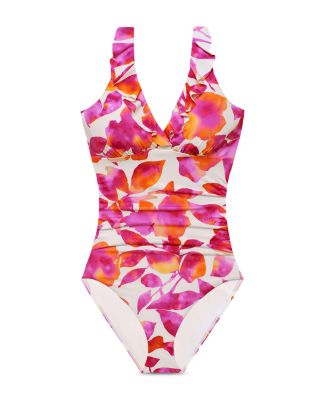 Ruffle Surplice Underwire One Piece Swimsuit