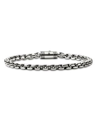 Sterling Silver Chain Box Link Bracelet