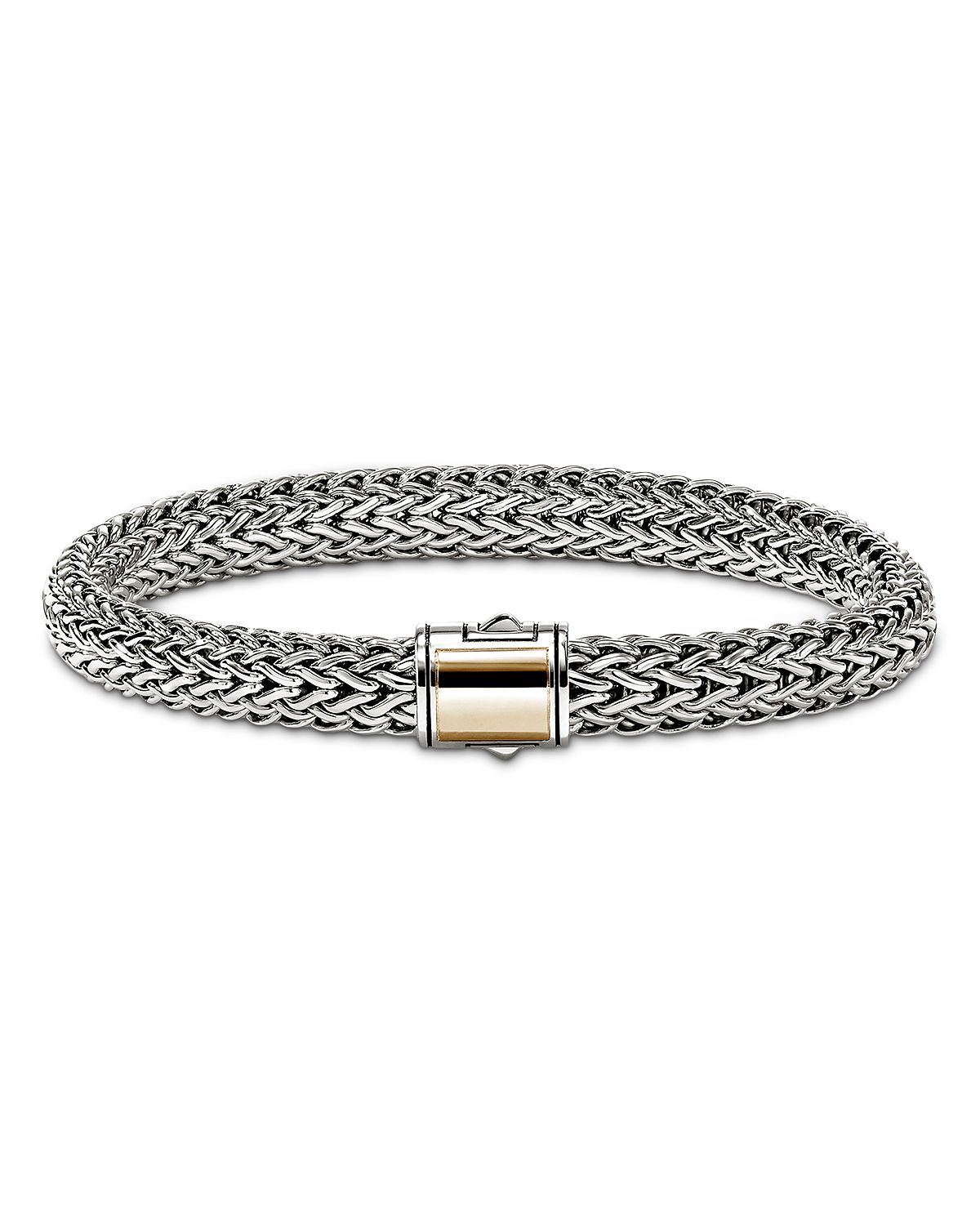John Hardy 14K Yellow Gold & Sterling Silver Icon Woven Link Chain Bracelet, 5mm