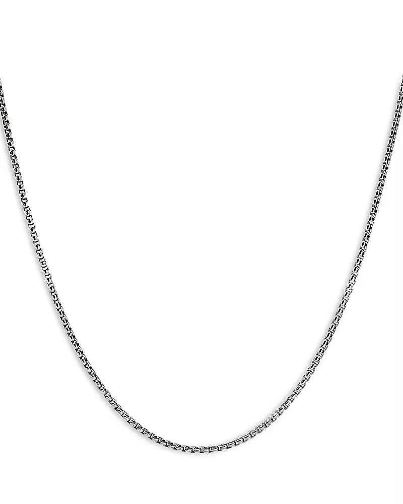 John Hardy Sterling Silver Chain Box Link Necklace, 24