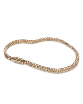 14K Yellow Gold Icon Woven Chain Link Bracelet