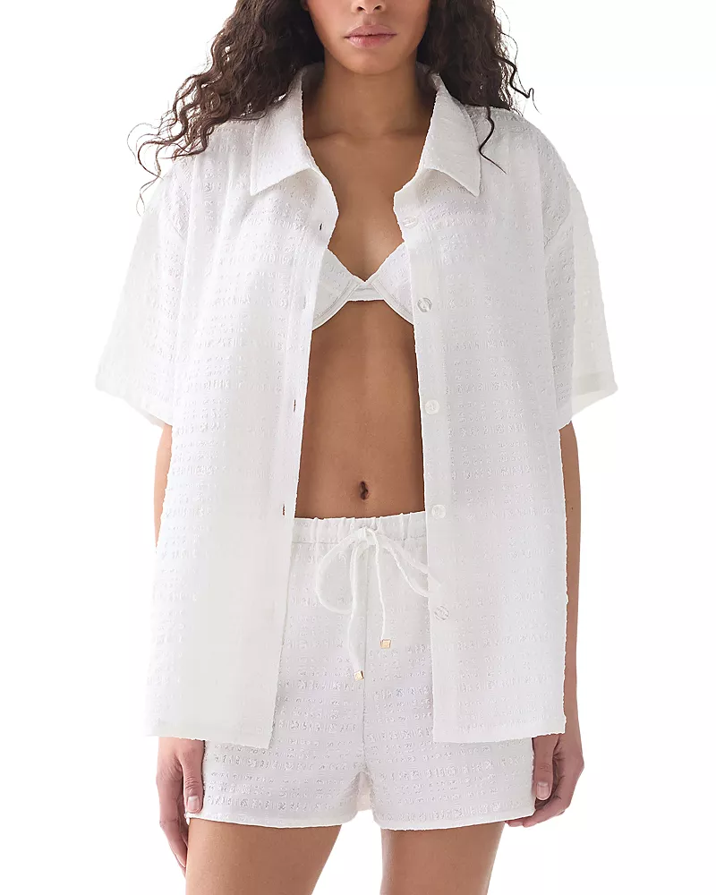 kate spade new york Short Sleeve Cover Up Shirt